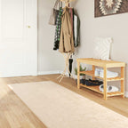 Runner Tappeto MARSA Crema 100 x 300 cm Poliestere e PVC