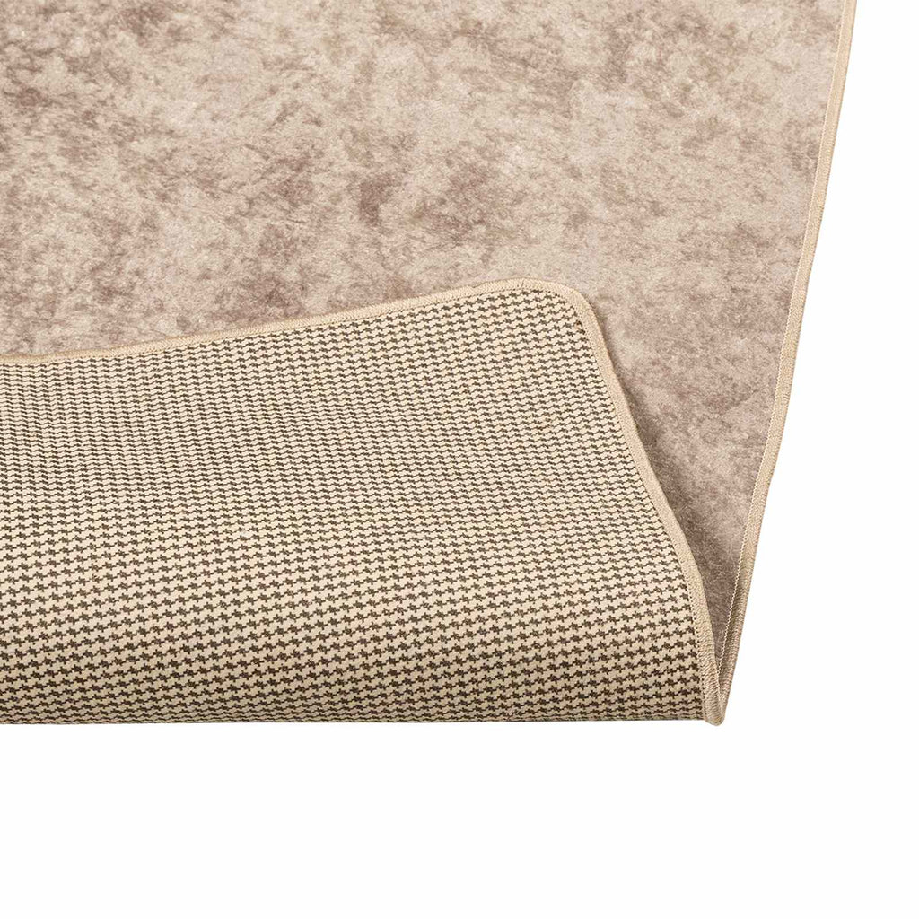 Runner Tappeto MARSA Beige 50 x 400 cm Poliestere e PVC