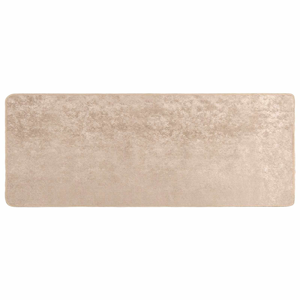 Runner Tappeto MARSA Beige 80 x 200 cm Poliestere e PVC