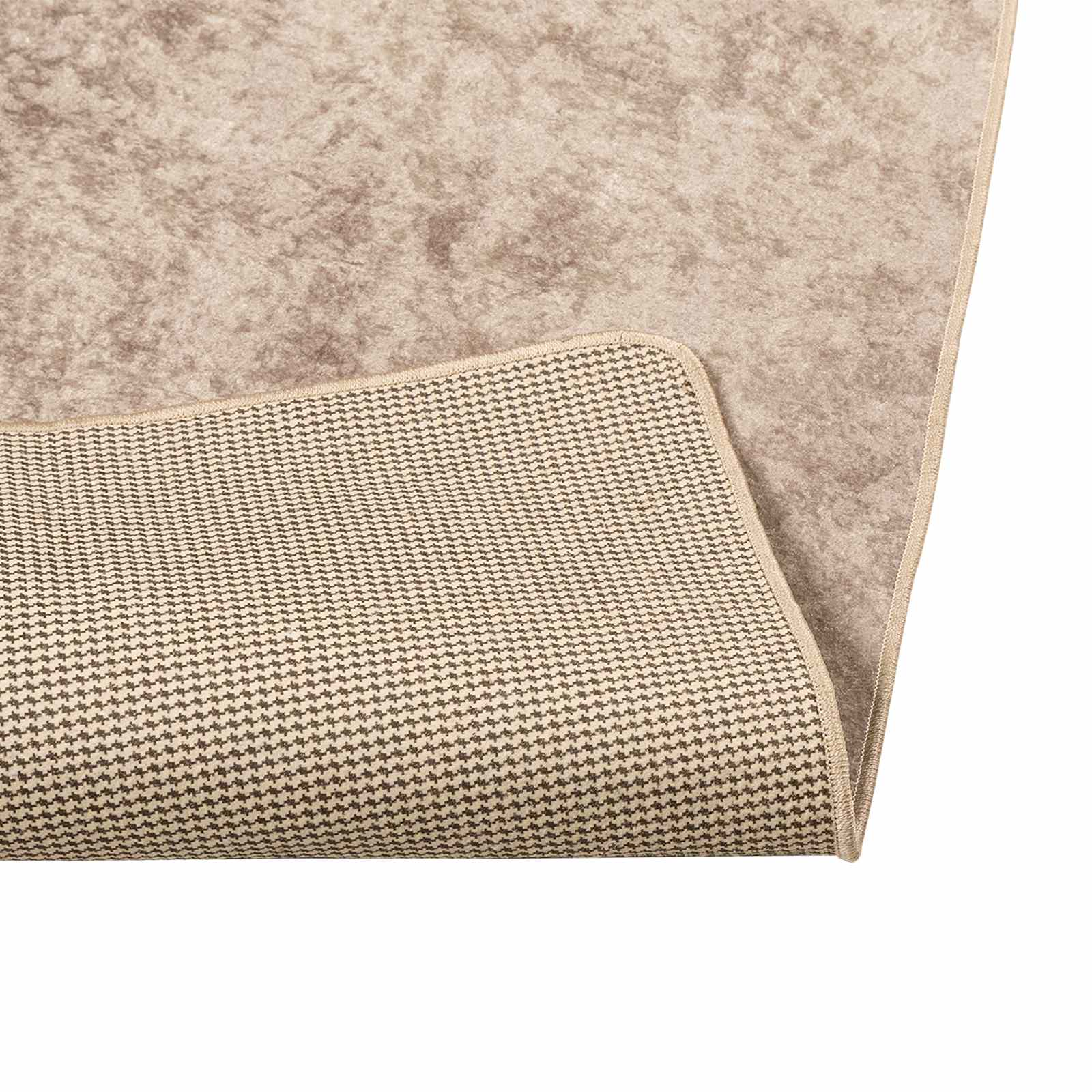 Runner Tappeto MARSA Beige 80 x 300 cm Poliestere e PVC