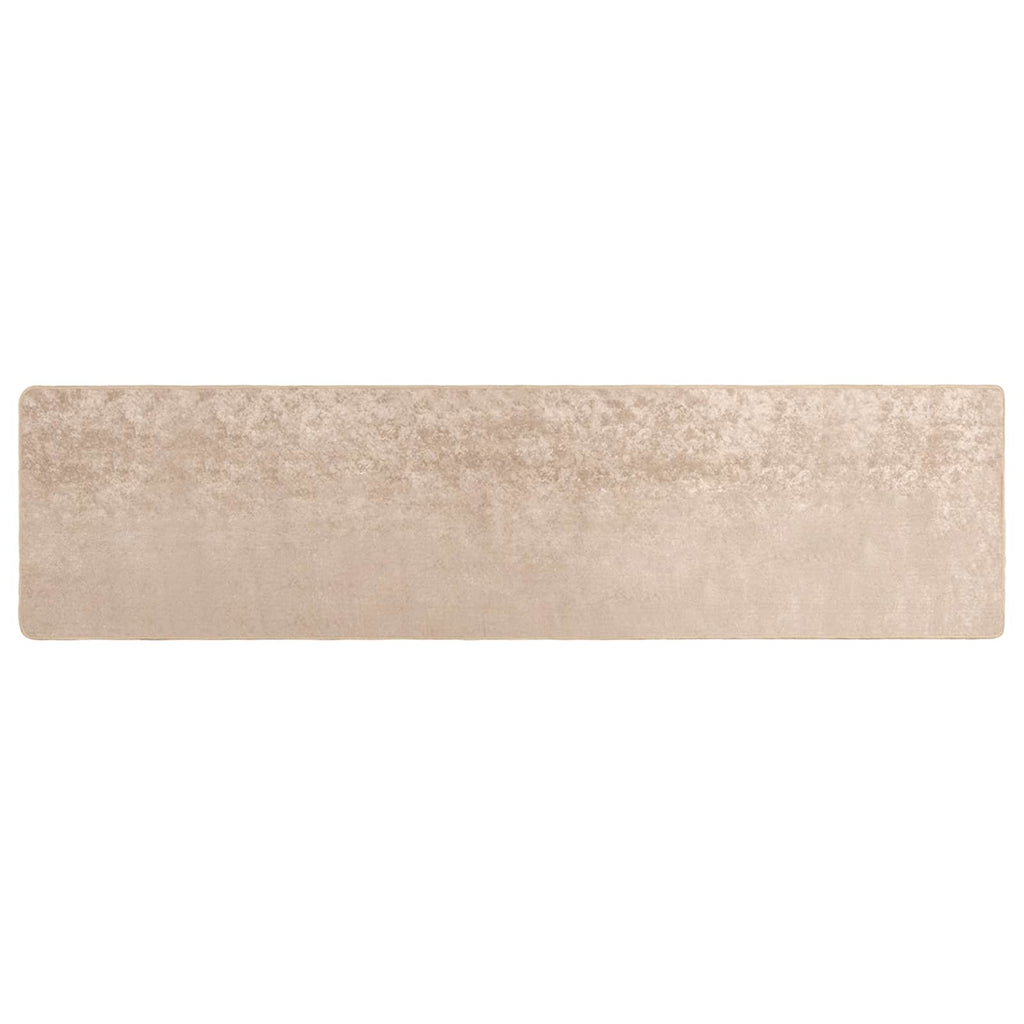 Runner Tappeto MARSA Beige 80 x 400 cm Poliestere e PVC