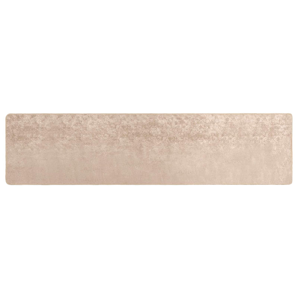 Runner Tappeto MARSA Beige 80 x 450 cm Poliestere e PVC