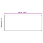 Runner Tappeto MARSA Beige 100 x 200 cm Poliestere e PVC