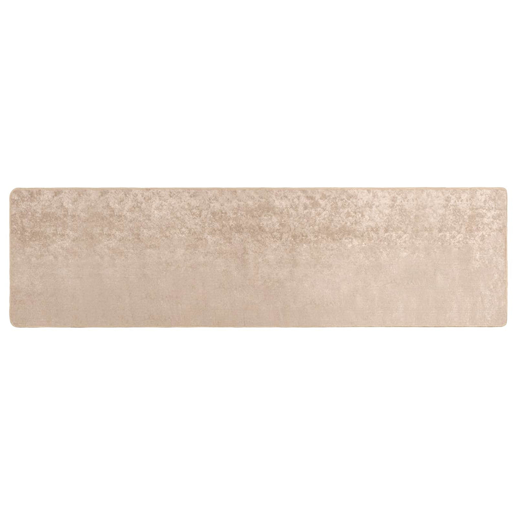 Runner Tappeto MARSA Beige 100 x 400 cm Poliestere e PVC