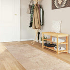 Runner Tappeto MARSA Beige 100 x 450 cm Poliestere e PVC