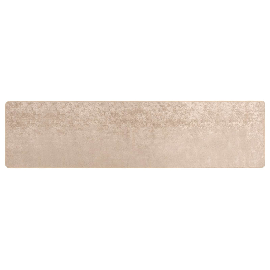 Runner Tappeto MARSA Beige 100 x 450 cm Poliestere e PVC