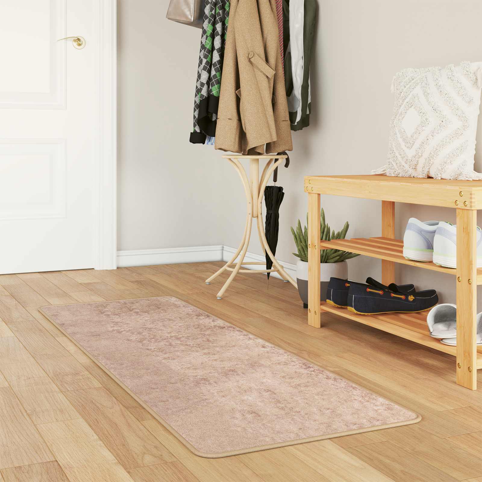 Runner Tappeto MARSA Sabbia 50 x 200 cm Poliestere e PVC