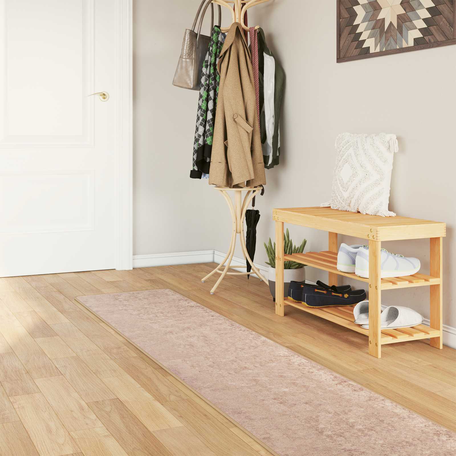 Runner Tappeto MARSA Sabbia 50 x 300 cm Poliestere e PVC