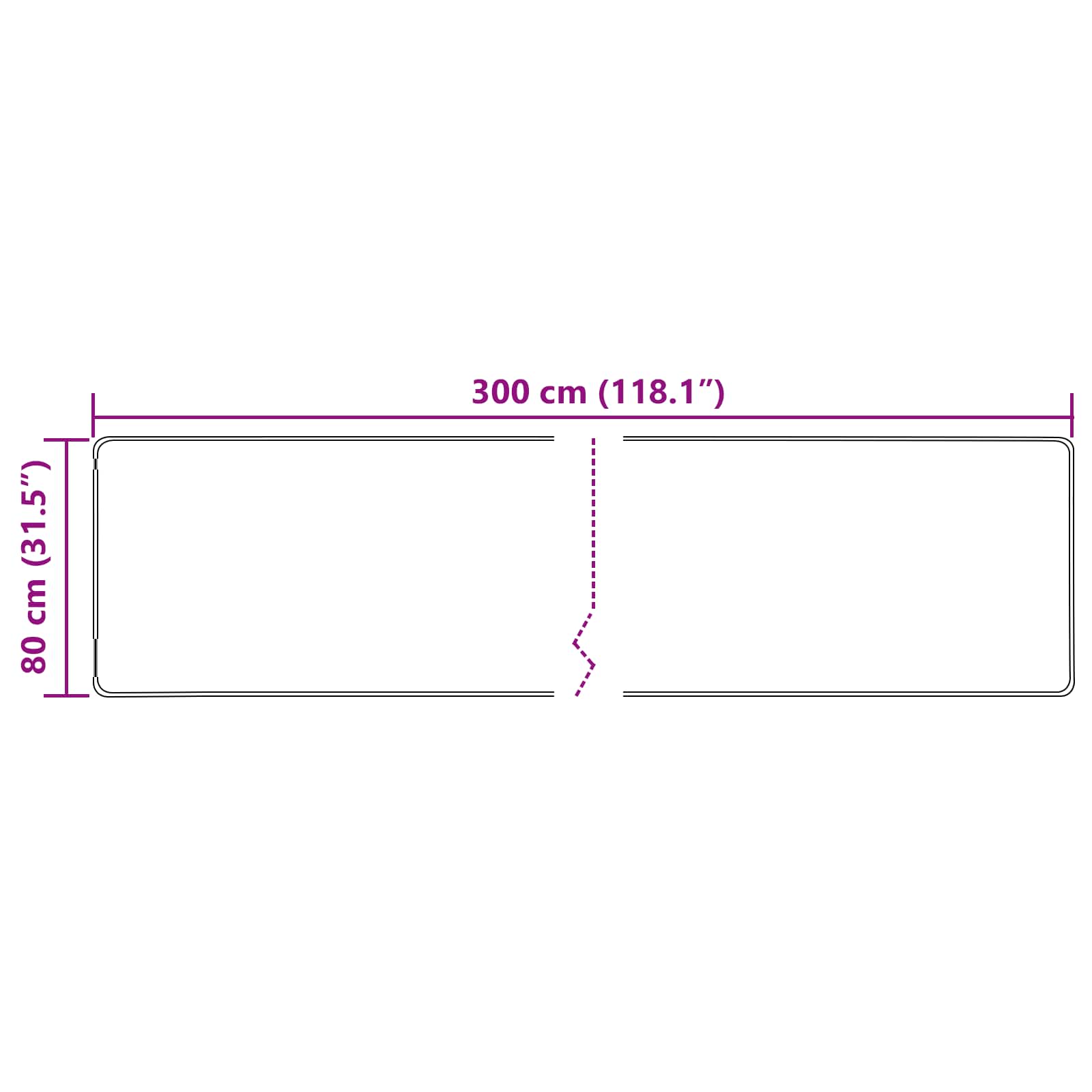 Runner Tappeto MARSA Sabbia 80 x 300 cm Poliestere e PVC