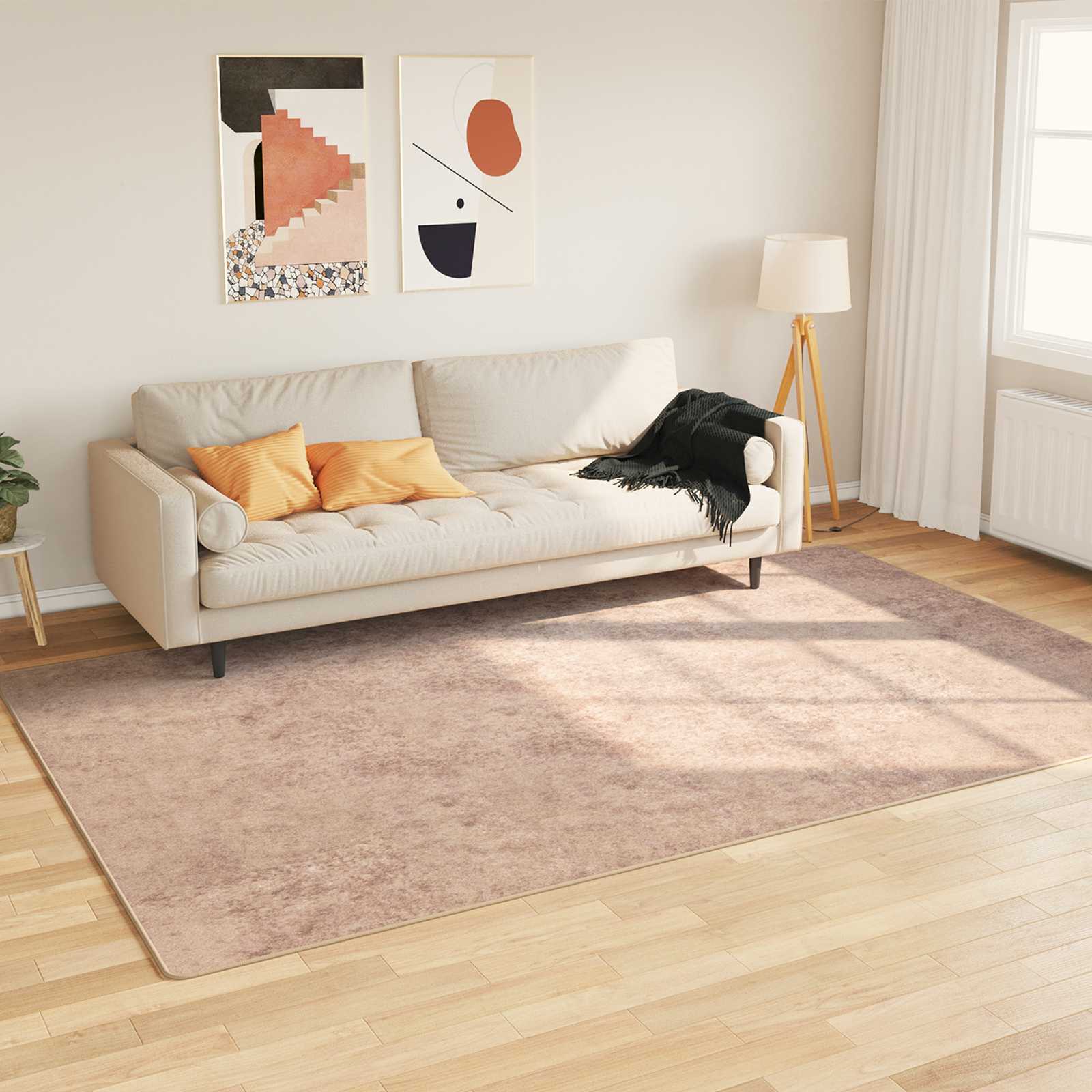 Runner Tappeto MARSA Sabbia 190 x 300 cm Poliestere e PVC