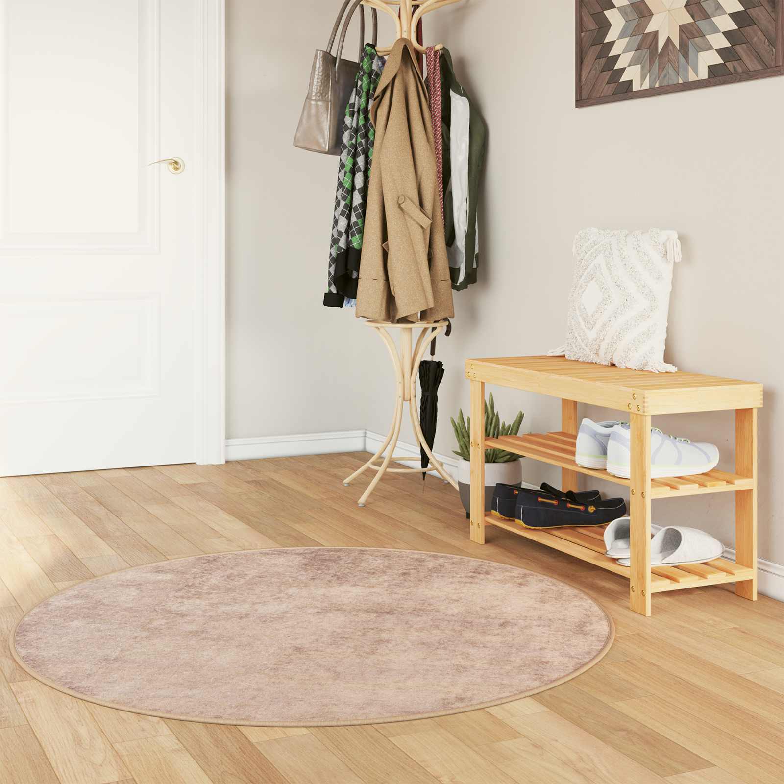 Runner Tappeto MARSA Sabbia 120 x 120 cm Poliestere e PVC