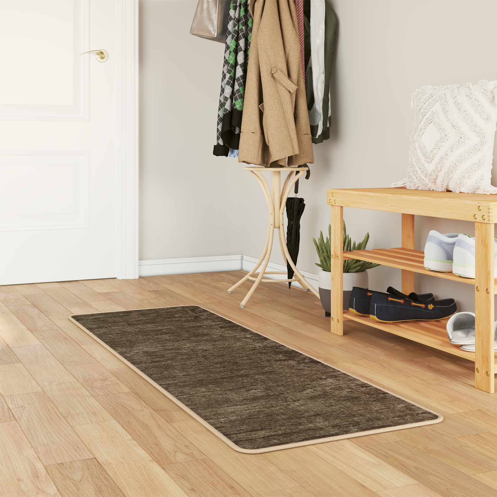 Runner Tappeto MARSA Verde Foresta 50 x 150 cm Poliestere e PVC