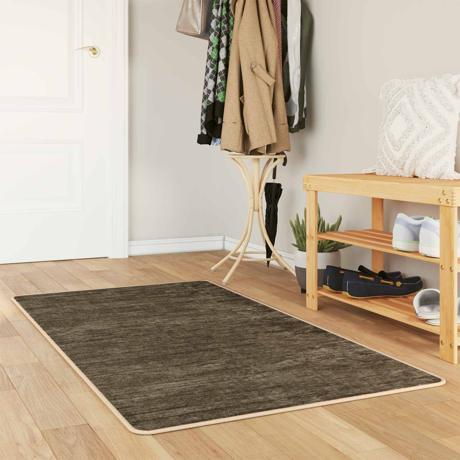 Runner Tappeto MARSA Verde Foresta 80 x 150 cm Poliestere e PVC