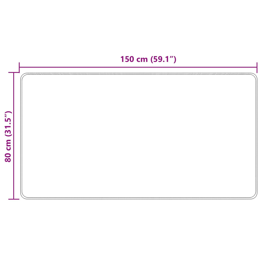 Runner Tappeto MARSA Verde Foresta 80 x 150 cm Poliestere e PVC