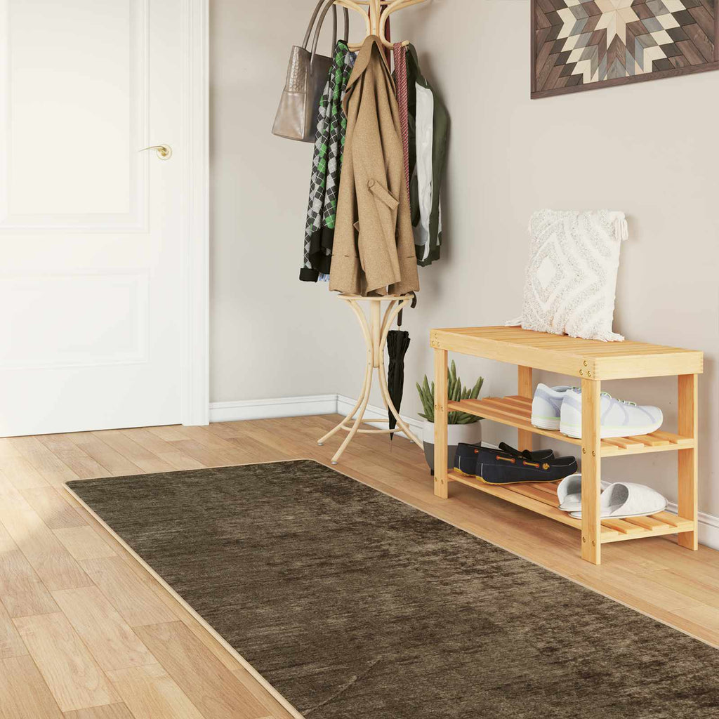 Runner Tappeto MARSA Verde Foresta 80 x 400 cm Poliestere e PVC