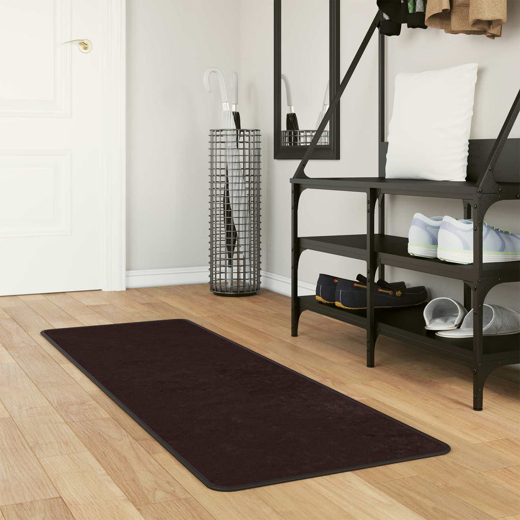 Runner Tappeto MARSA Antracite 50 x 100 cm Poliestere e PVC