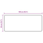 Runner Tappeto MARSA Antracite 50 x 100 cm Poliestere e PVC
