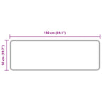 Runner Tappeto MARSA Antracite 50 x 150 cm Poliestere e PVC