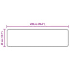 Runner Tappeto MARSA Antracite 50 x 200 cm Poliestere e PVC
