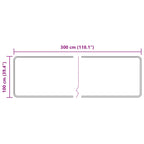 Runner Tappeto MARSA Antracite 100 x 300 cm Poliestere e PVC