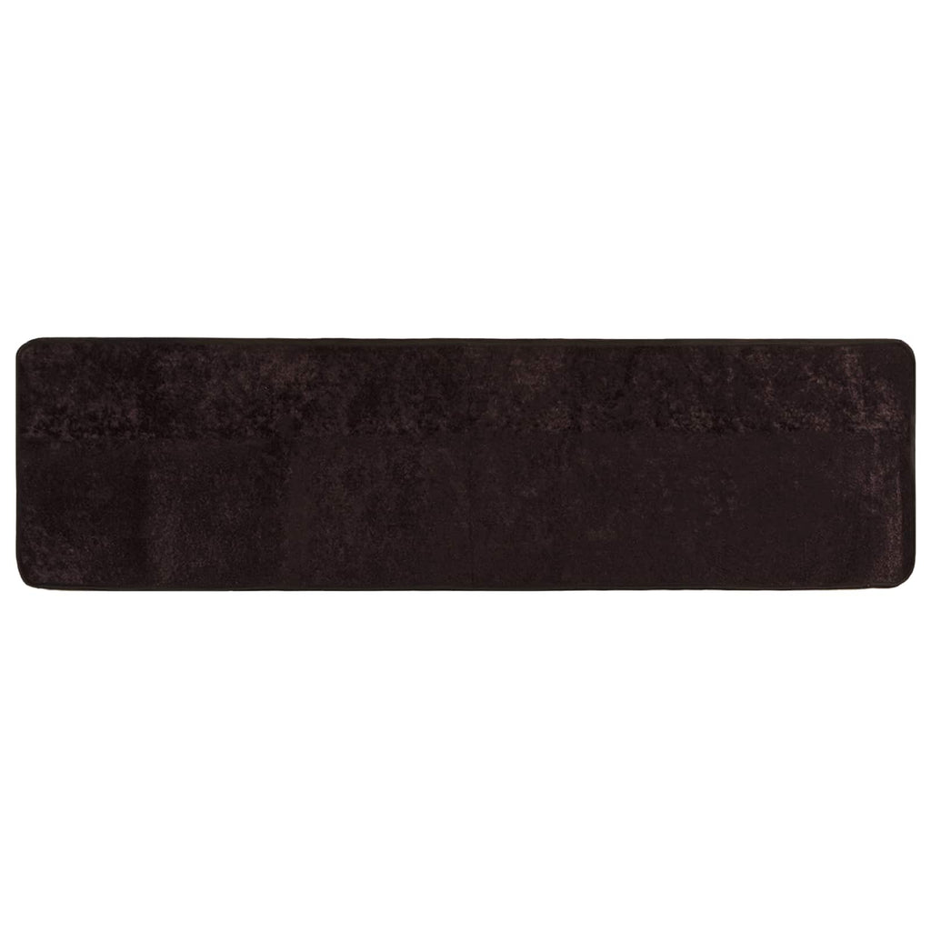 Runner Tappeto MARSA Antracite 100 x 400 cm Poliestere e PVC