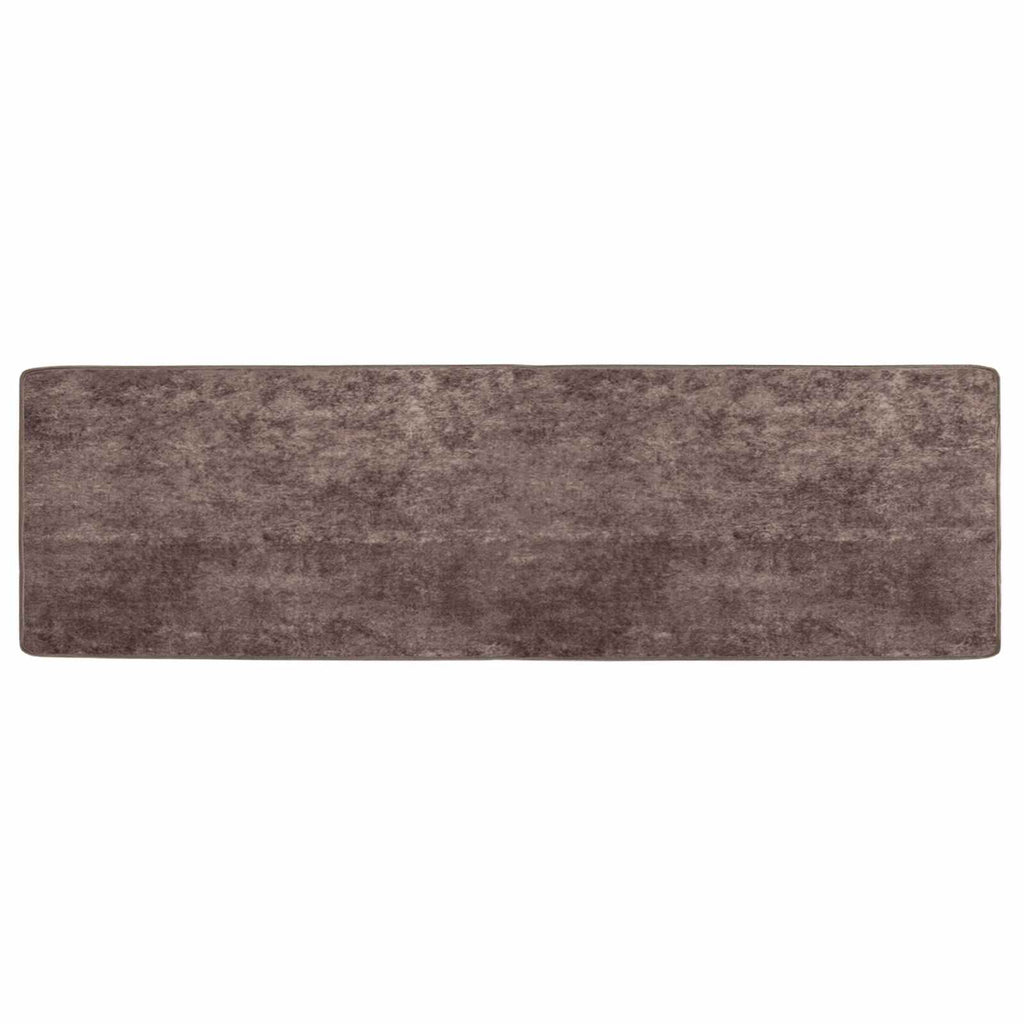 Runner Tappeto MARSA Grigio 50 x 150 cm Poliestere e PVC