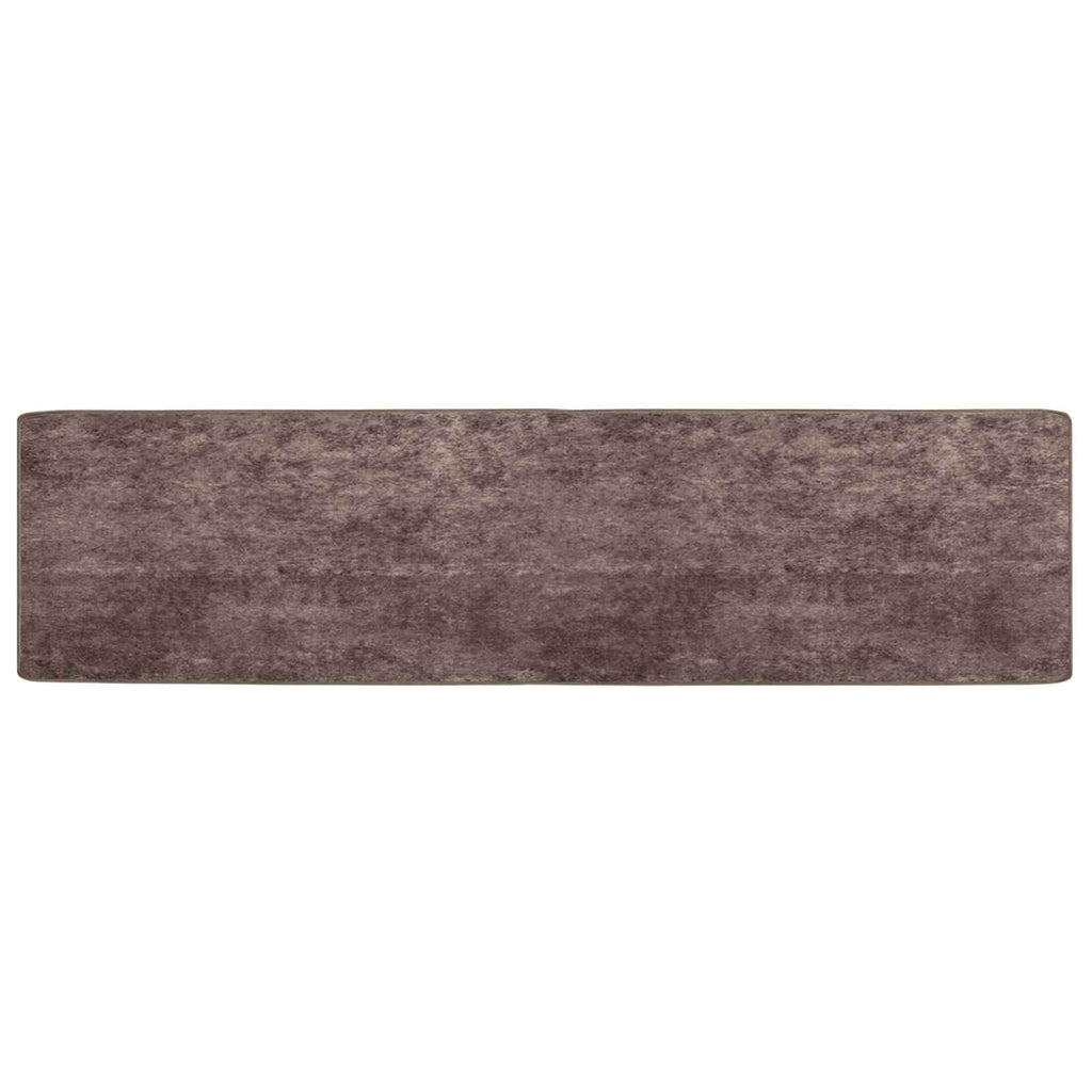 Runner Tappeto MARSA Grigio 50 x 200 cm Poliestere e PVC