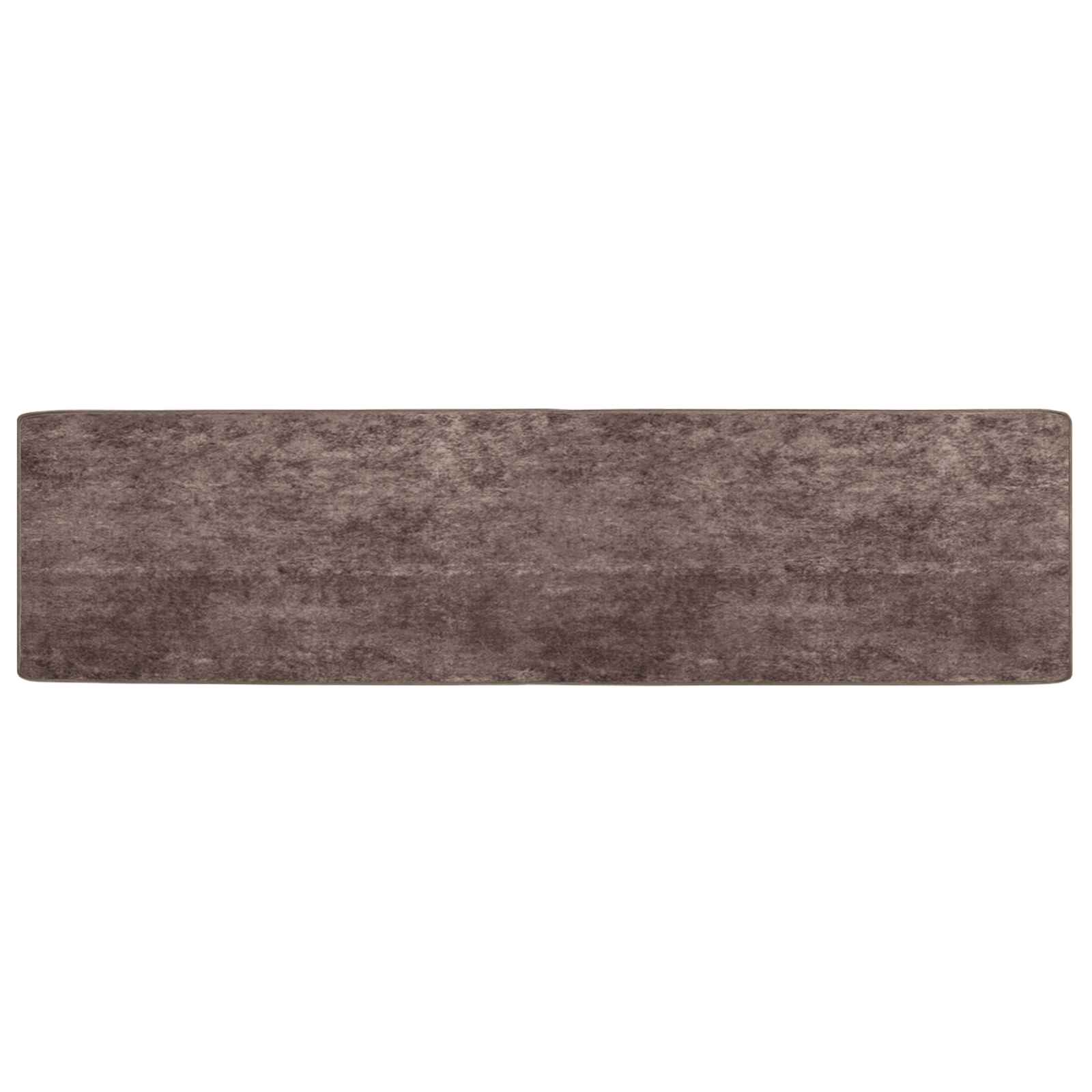 Runner Tappeto MARSA Grigio 50 x 200 cm Poliestere e PVC