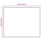 Runner Tappeto MARSA Grigio 80 x 100 cm Poliestere e PVC