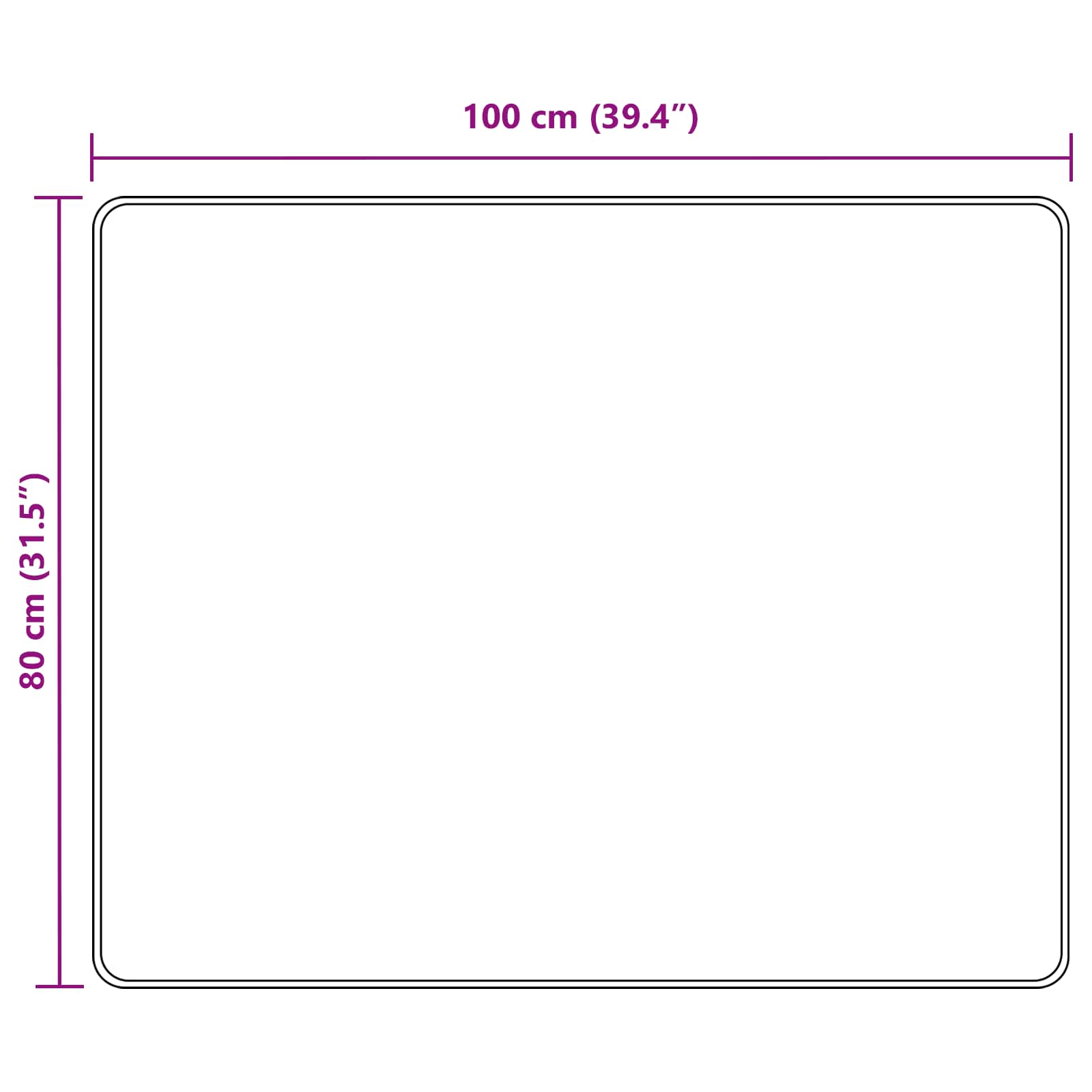 Runner Tappeto MARSA Grigio 80 x 100 cm Poliestere e PVC
