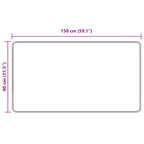 Runner Tappeto MARSA Grigio 80 x 150 cm Poliestere e PVC