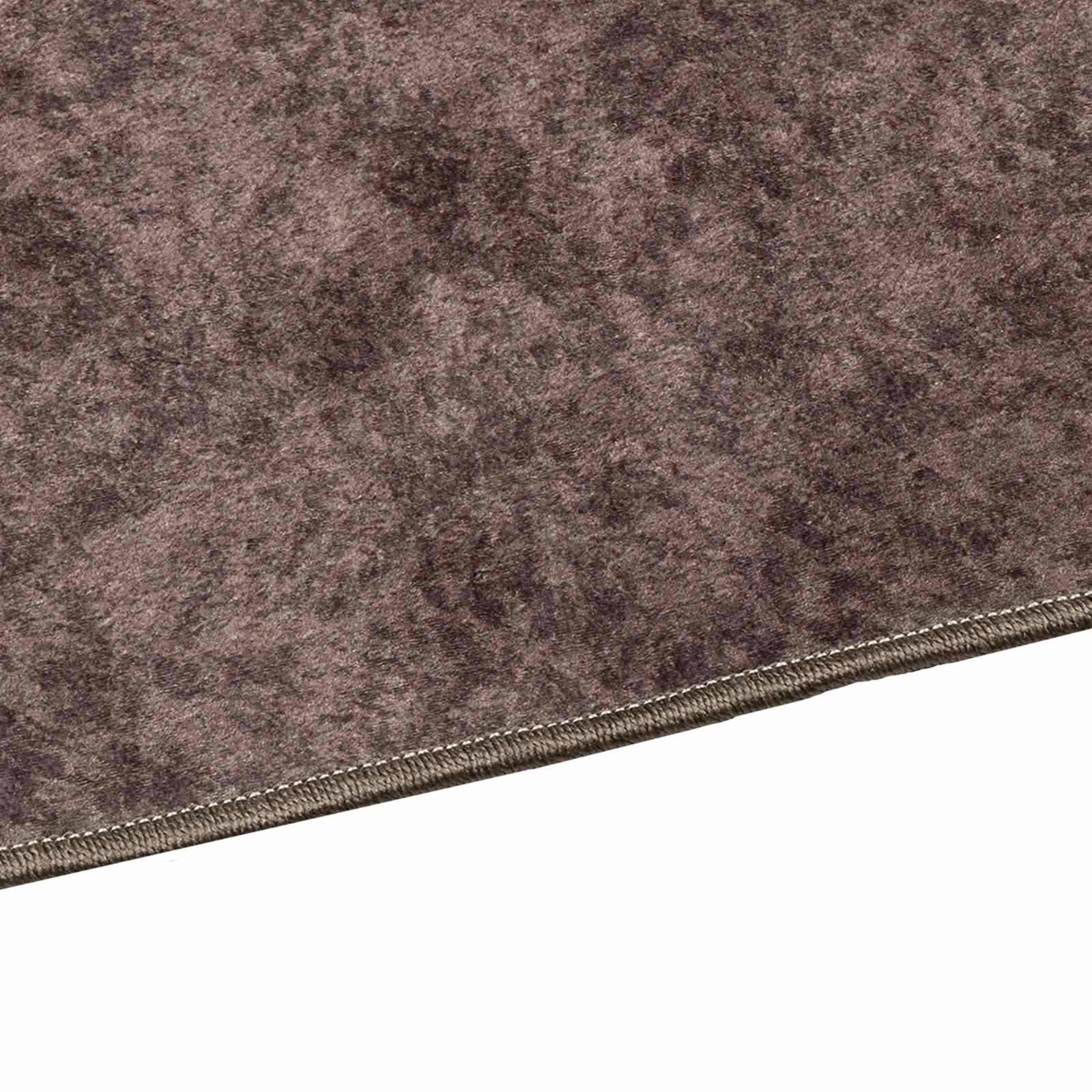 Runner Tappeto MARSA Grigio 80 x 250 cm Poliestere e PVC