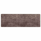 Runner Tappeto MARSA Grigio 80 x 250 cm Poliestere e PVC