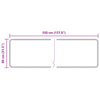 Runner Tappeto MARSA Grigio 80 x 350 cm Poliestere e PVC