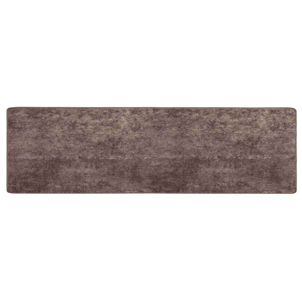 Runner Tappeto MARSA Grigio 80 x 350 cm Poliestere e PVC