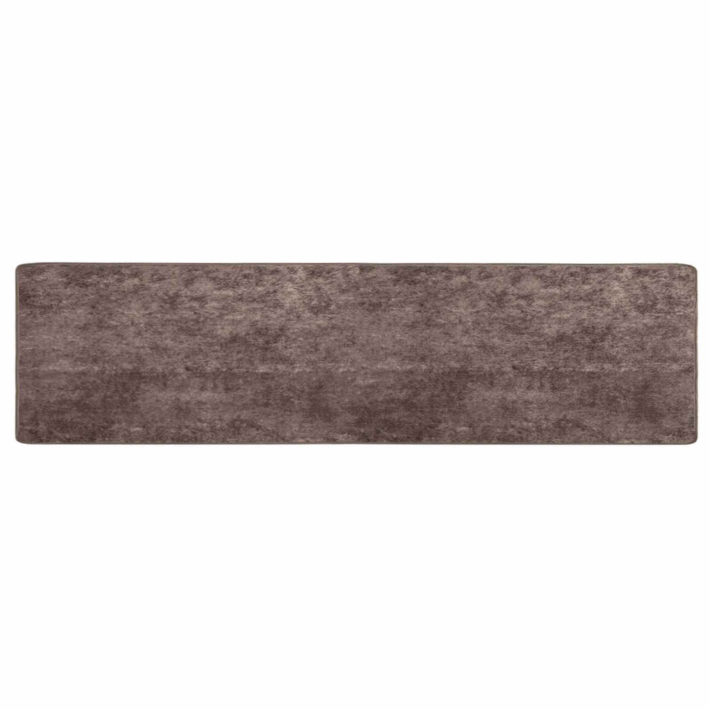 Runner Tappeto MARSA Grigio 80 x 400 cm Poliestere e PVC