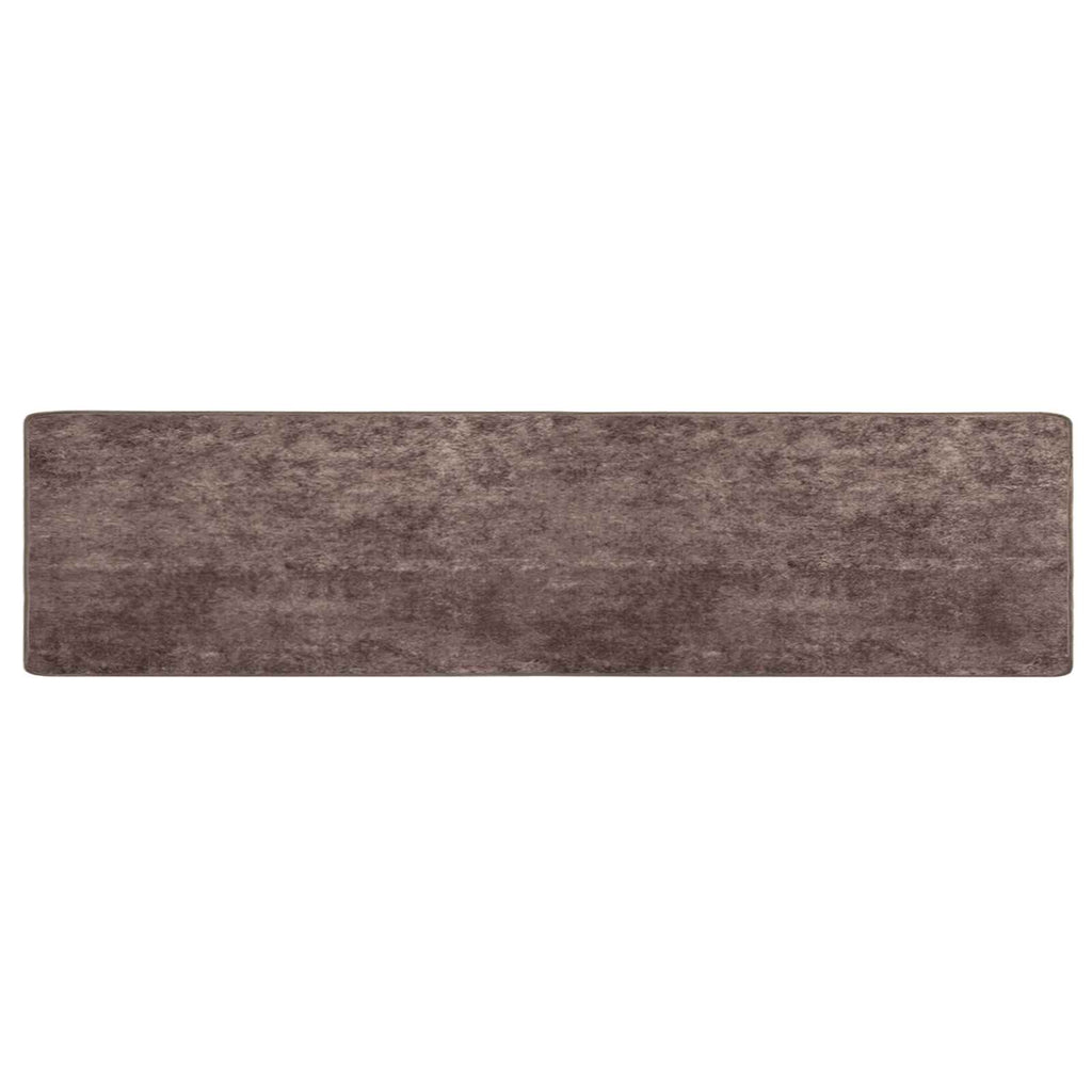 Runner Tappeto MARSA Grigio 80 x 450 cm Poliestere e PVC