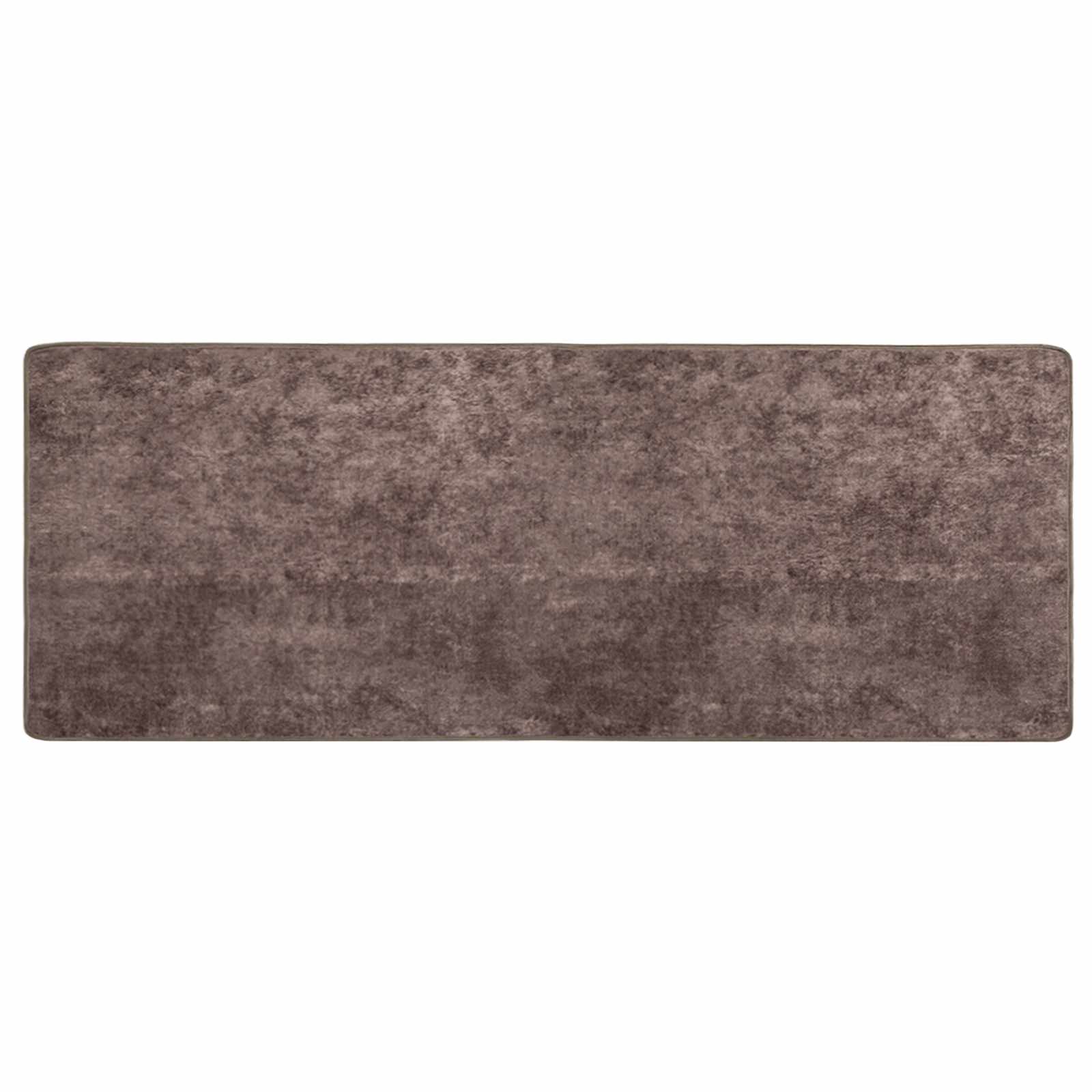Runner Tappeto MARSA Grigio 100 x 250 cm Poliestere e PVC