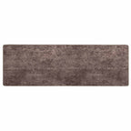 Runner Tappeto MARSA Grigio 100 x 300 cm Poliestere e PVC