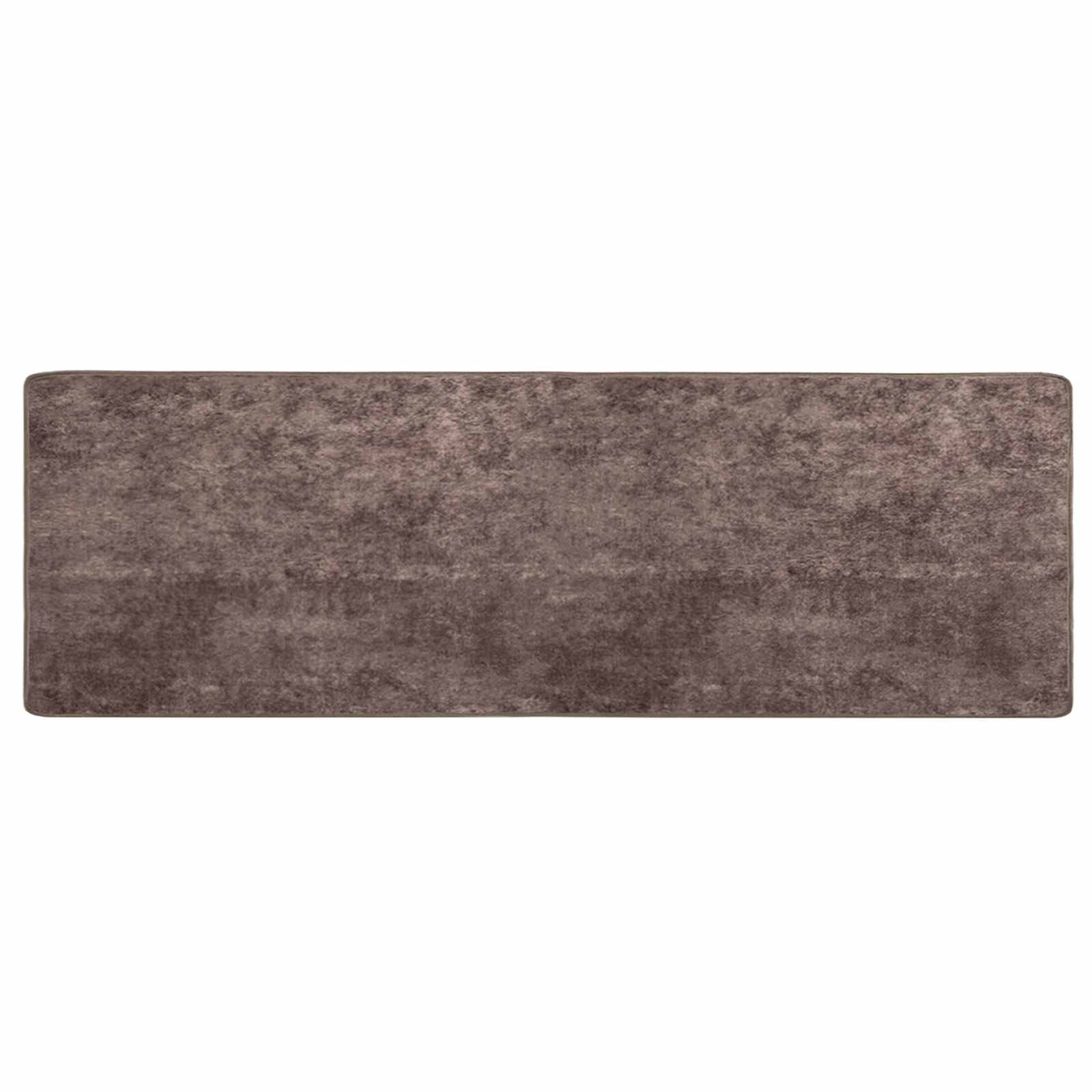 Runner Tappeto MARSA Grigio 100 x 300 cm Poliestere e PVC