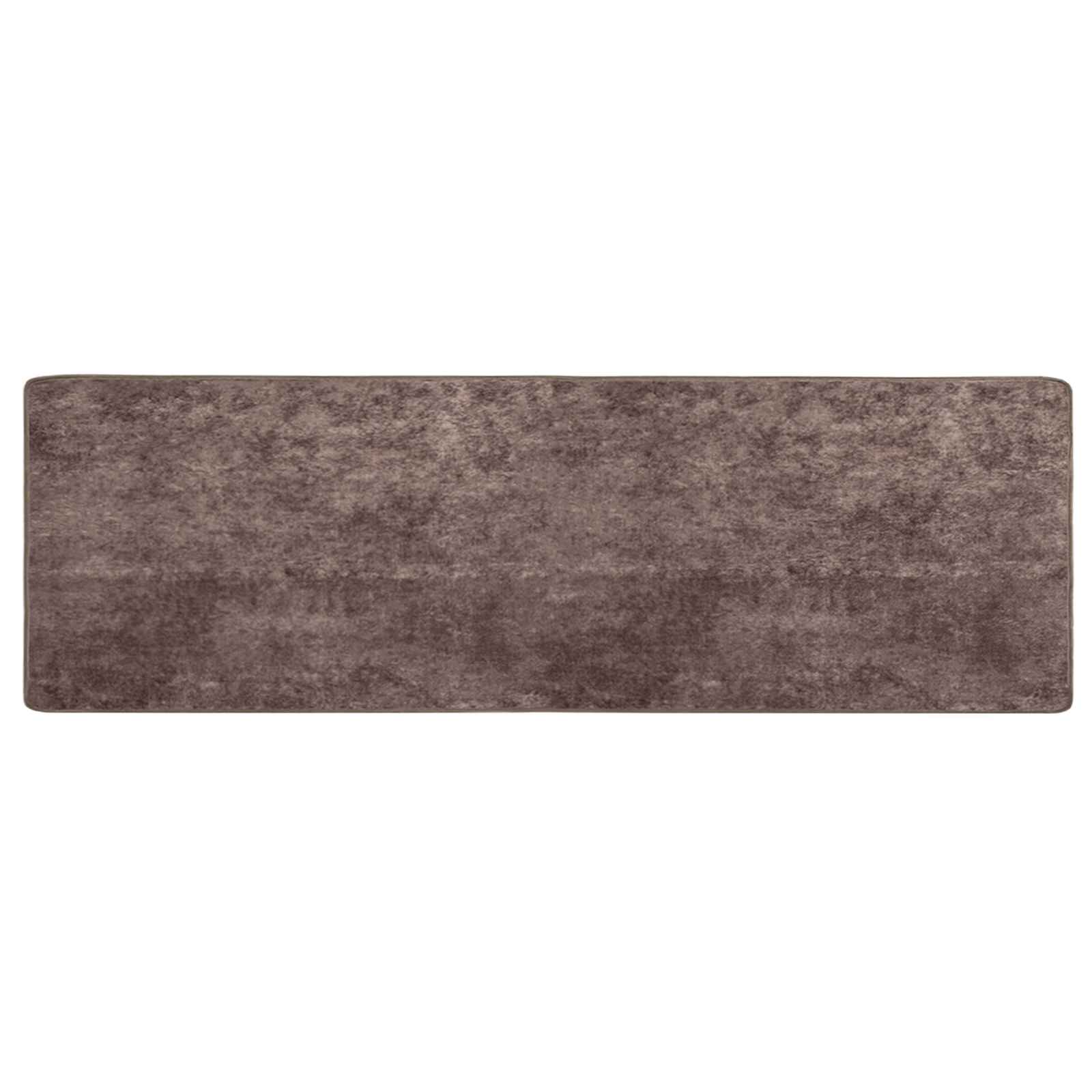 Runner Tappeto MARSA Grigio 100 x 350 cm Poliestere e PVC