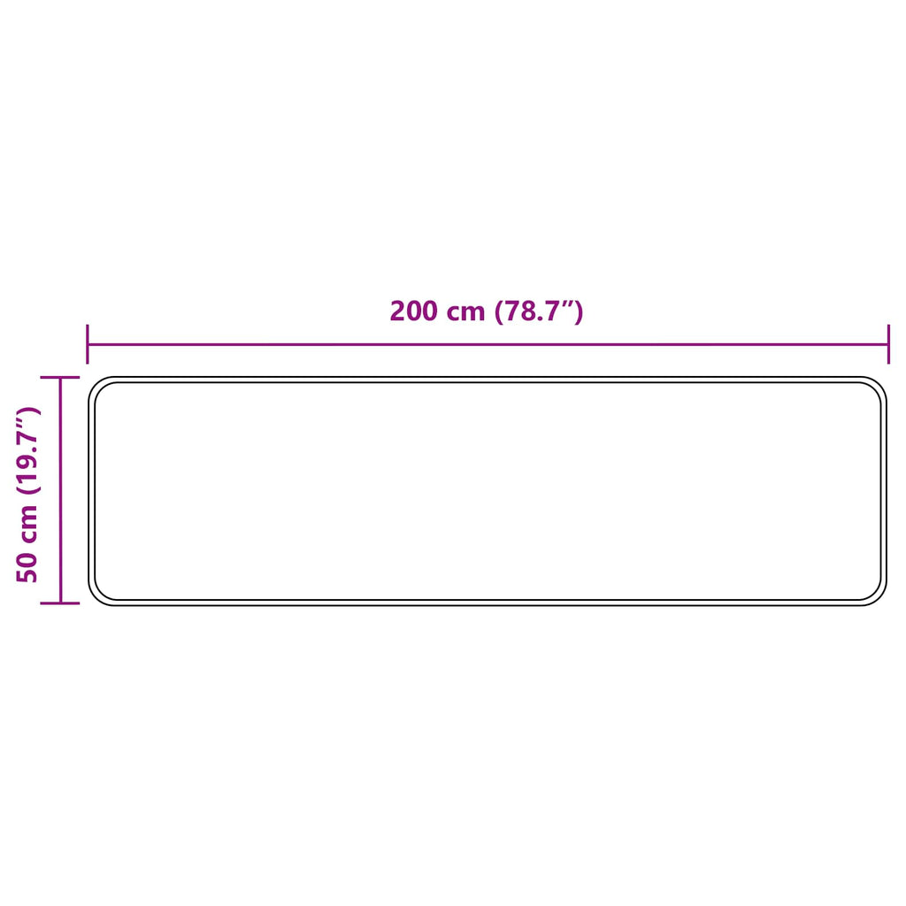 Runner Tappeto MARSA Giallo 50 x 200 cm Poliestere e PVC