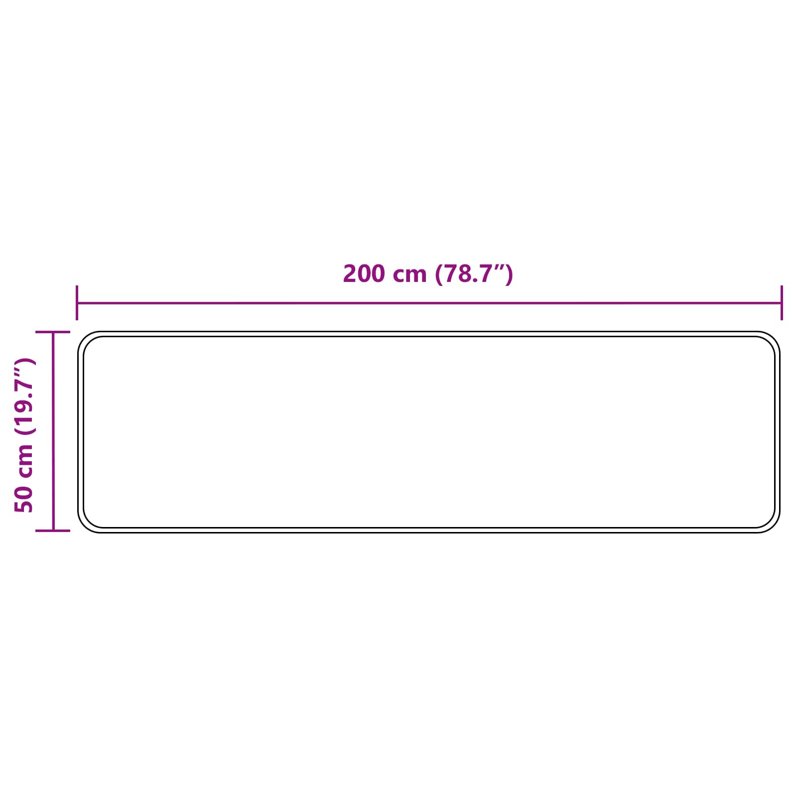 Runner Tappeto MARSA Giallo 50 x 200 cm Poliestere e PVC