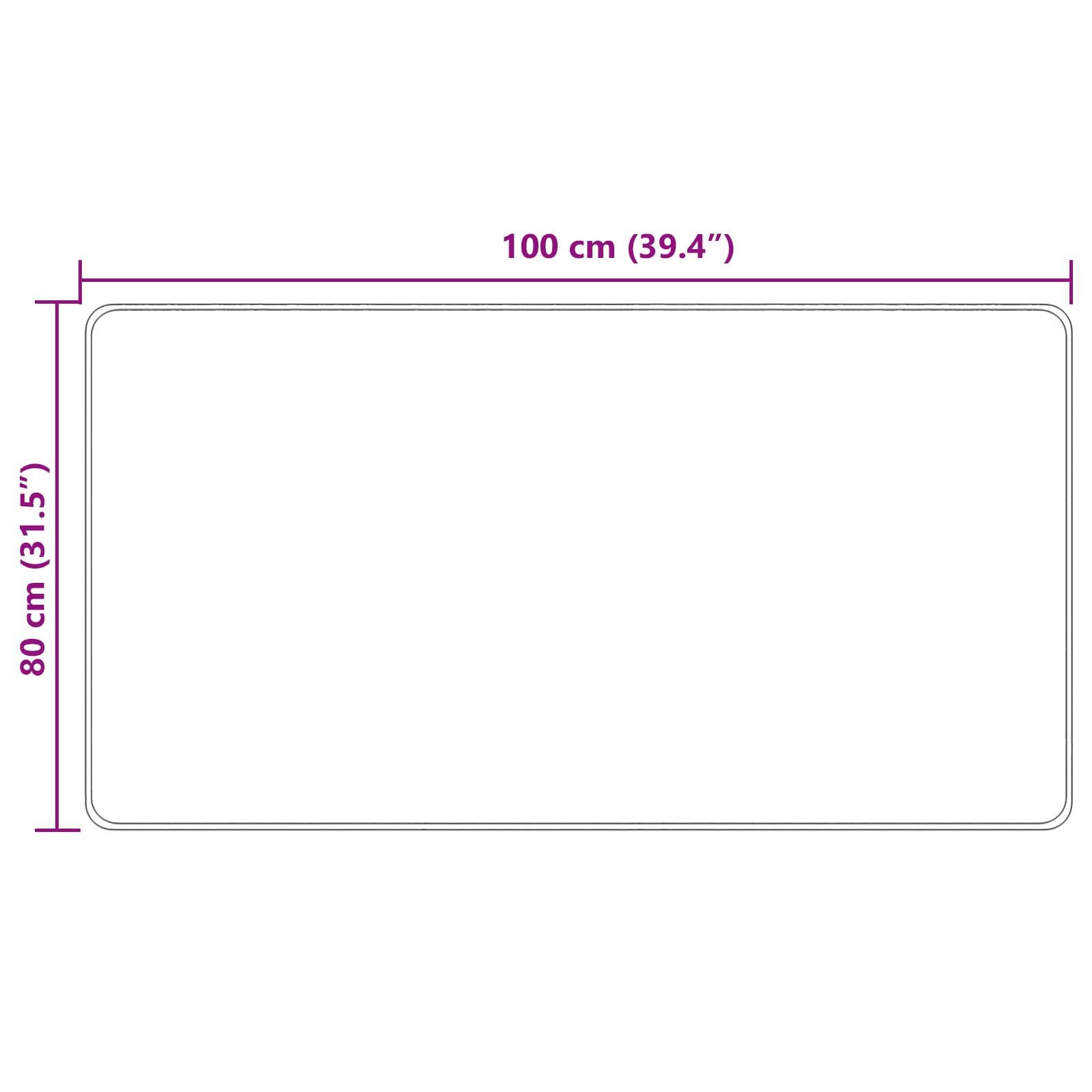 Runner Tappeto MARSA Giallo 80 x 100 cm Poliestere e PVC