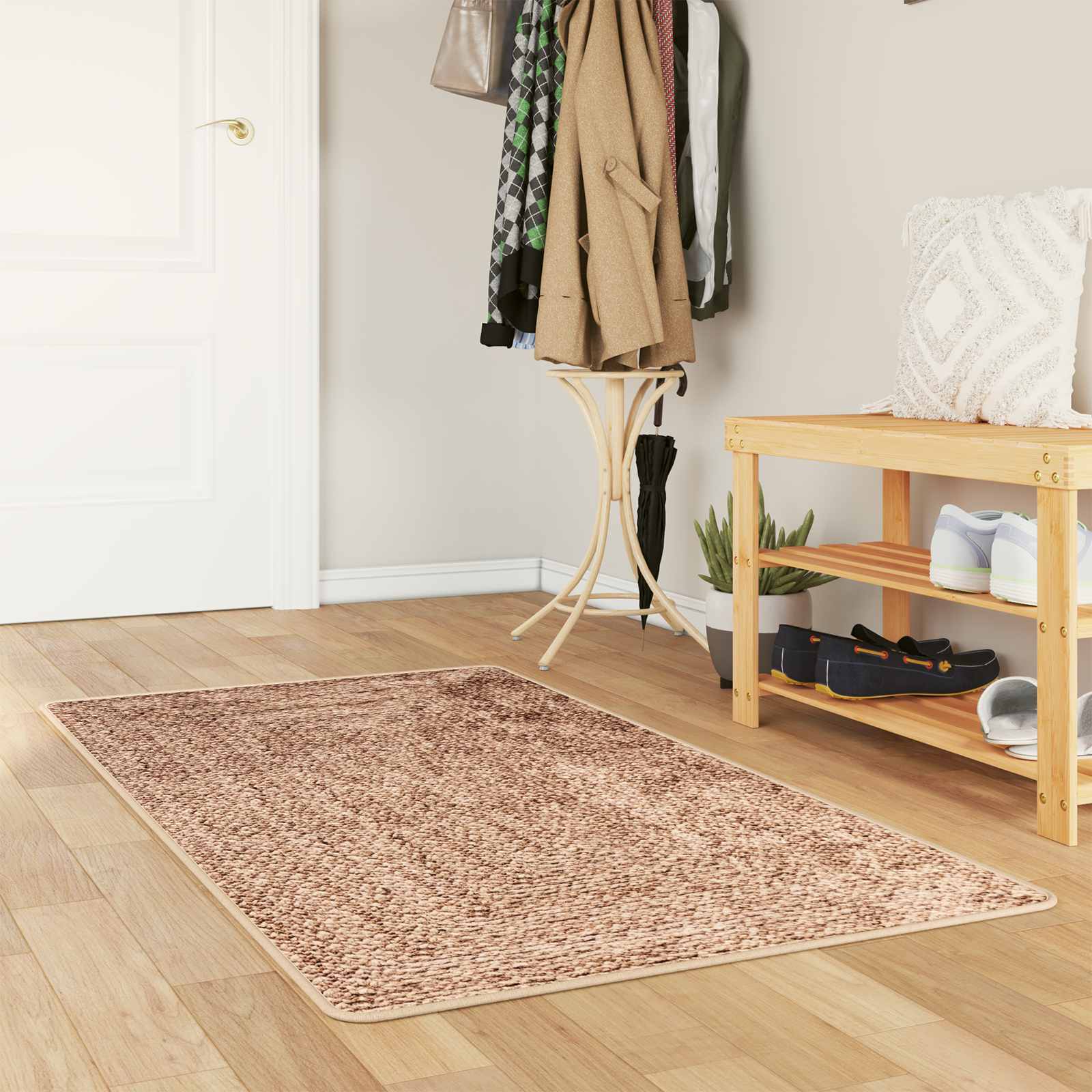 Runner Tappeto MARSA Giallo 80 x 150 cm Poliestere e PVC