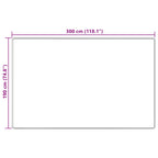 Runner Tappeto MARSA Giallo 190 x 300 cm Poliestere e PVC