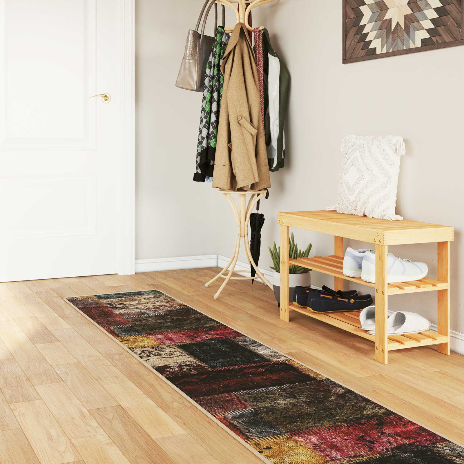 Runner Tappeto MARSA Multicolore 50 x 250 cm Poliestere e PVC