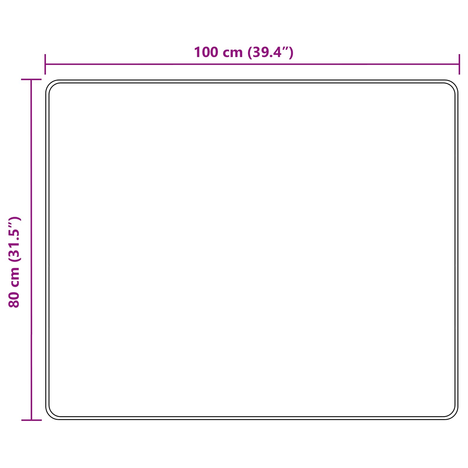 Runner Tappeto MARSA Multicolore 80 x 100 cm Poliestere e PVC