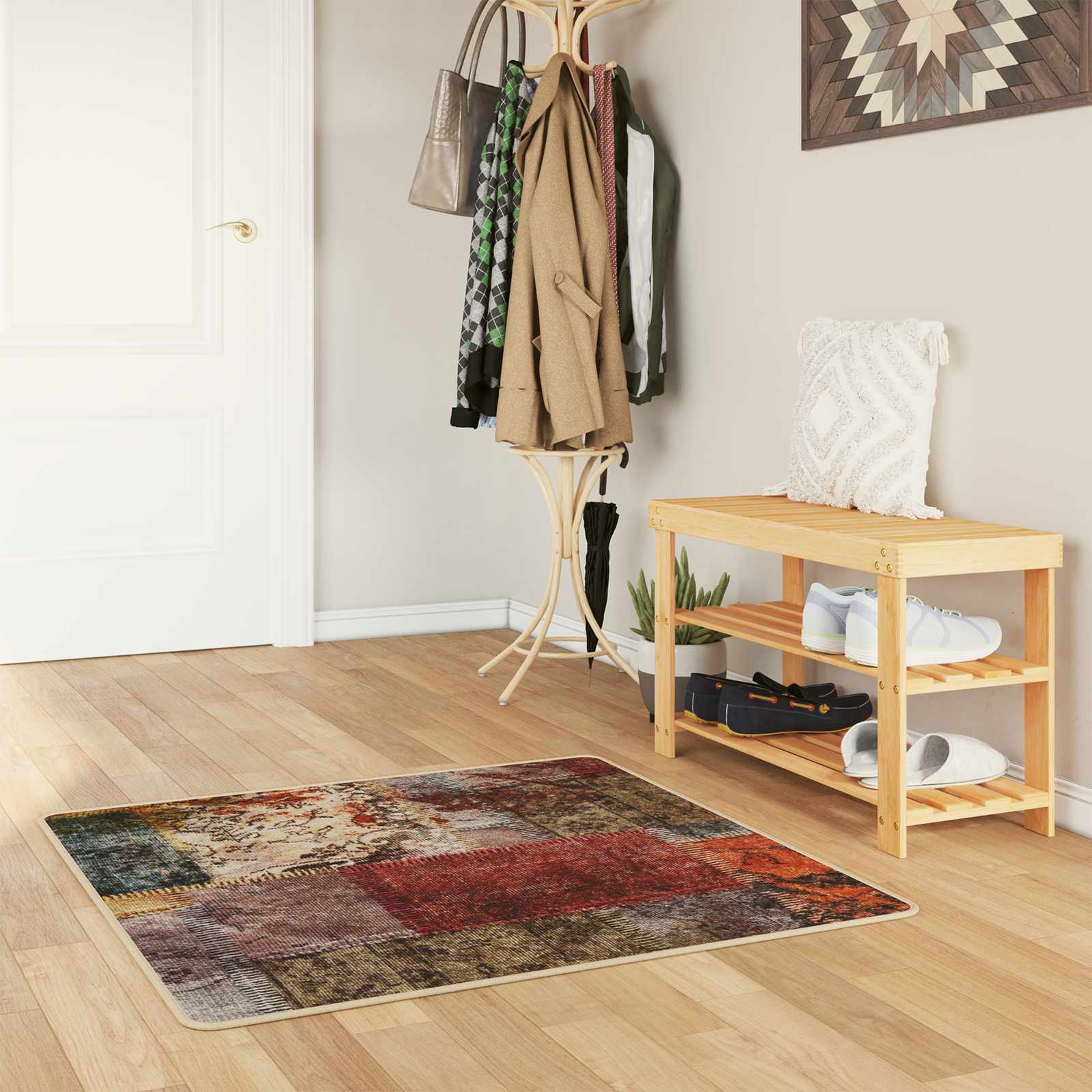 Runner Tappeto MARSA Multicolore 100 x 100 cm Poliestere e PVC