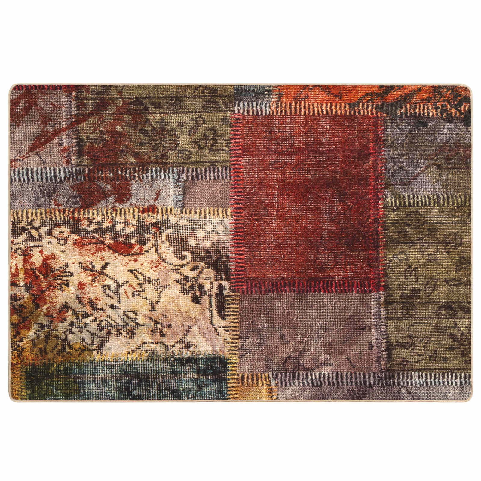 Runner Tappeto MARSA Multicolore 100 x 150 cm Poliestere e PVC